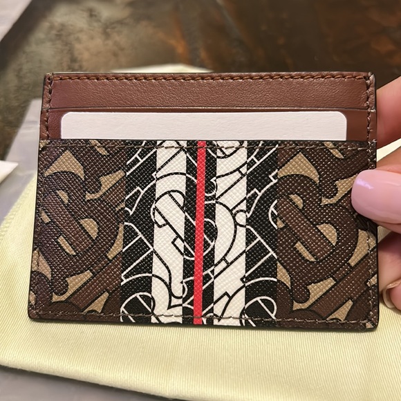 Burberry Unisex Multi-Color Leather Logo Print Credit Card Case - Picture 4 of 4